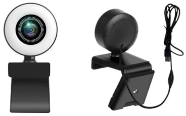 4K 2K 1080P Webbkamera Ljusstyrd Full HD 8MP PC Bärbar Dator Automatisk Livestreaming Flexibel med Mikrofon Livesändning(2K)