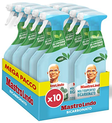 Mastro Lindo Detersivo Bagno, Anticalcare Liquido, 10 Confezioni (12 x 930ml), Freschezza Ambi Pur, Tecnologia Anti-Goccia, Rimuove fino al 100% di Residui di Sapone e Calcare, Doppia Potenza