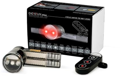 CICLOLUX Urban: Una luce posteriore ultra-intelligente e senza fili per ciclisti urbani, con luce di posizione, indicatori di direzione, laser di sicurezza e campanello integrato