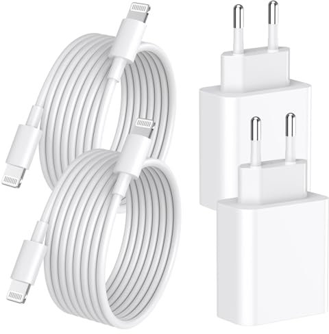 iPhone Ladegerät, 4er Pack 20W USB C iPhone Schnellladegerät und iPhone Ladekabel, [MFi Certified] USB C Netzteil PD 3.0 Schnellladekabel iPhone auf Lightning Kabel 2M für iPhone 14 13 12 11 XS XR X 8