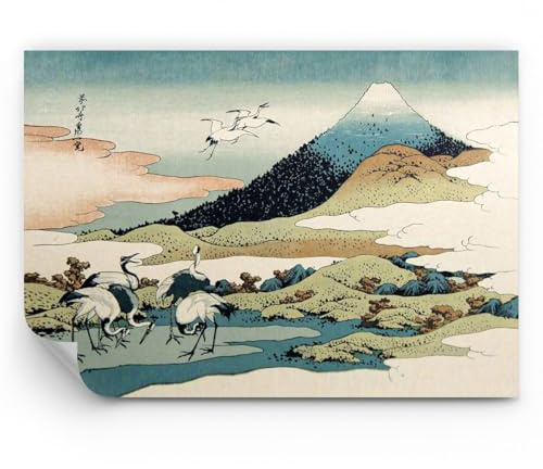 ARTTOR Papel pintado de papel no tejido Standard - Japón Grullas Imagen - 100x70 cm - Fotomurales XXL Moderna Decorativos Murales Papel tapiz fotográfico Dormitorio Para la sala - WF1AA100x70-4541