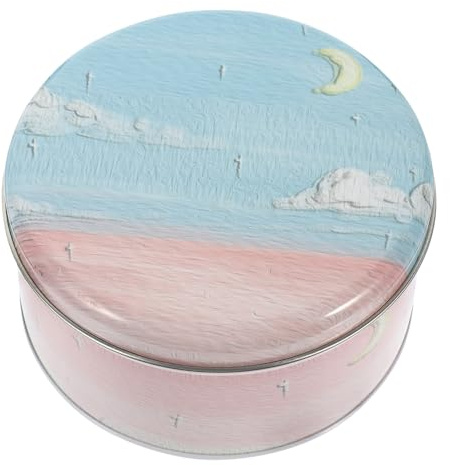 BIUDECO Scatola Biscotti Decorativa in con Coperchio Contenitore Caramelle e Biscotti Design Creativo Regali e Conservazione Dolci Rosa