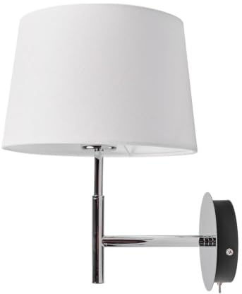Lucande Vägglampa, vägglampa inomhus 'Dorothea' (modern) i vit av textil/siden för vardagsrum matsal (1 lamor, E27) - Textil vägglampor, väggspots, vägglampor sovrum/vardagsrum