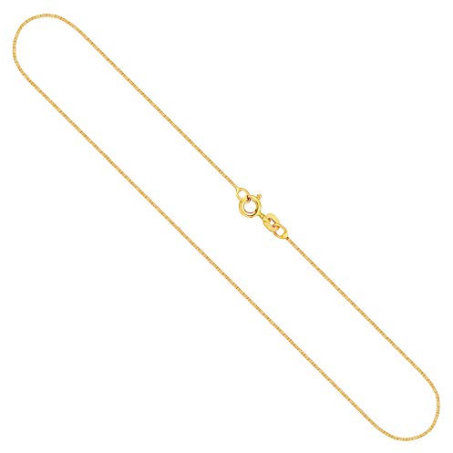 EDELIND Goldkette, Venezianerkette Gelbgold 333/8 K, Länge 40 cm, Breite 0.9 mm, Gewicht ca. 2 g., NEU