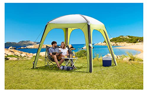 BERGER Pavillon Gazebo Air Deluxe │ 250x250 UV50+ grünaufblasbares Partyzelt Luftzelt Luftpavillon zum Camping oder als Gartenpavillon │ inkl. Tragetasche und Luftpumpe, WS 3000mm