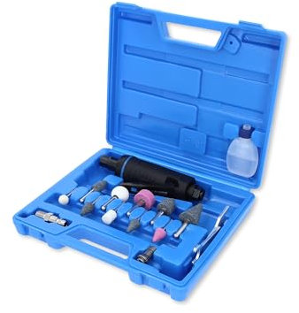 KS TOOLS Mini Druckluft-Stabschleifer-Satz, 15-tlg