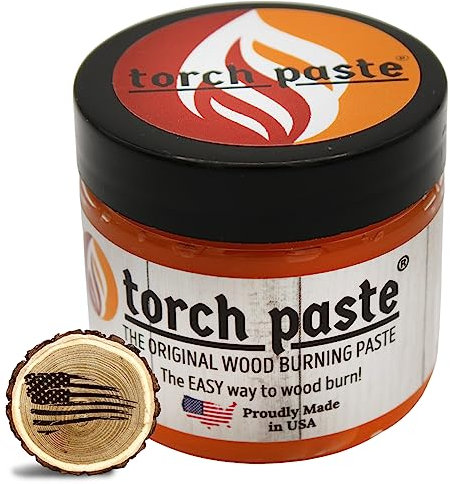 Torch Paste - Die Original Holzbrennpaste seit 2020 | Laborgeprüft & ASTM D-4236 Zertifiziert | ungiftig | Verwendung auf Holz, Karton, Leinwand, Denim und mehr | Einfache Anwendung, 3 OZ