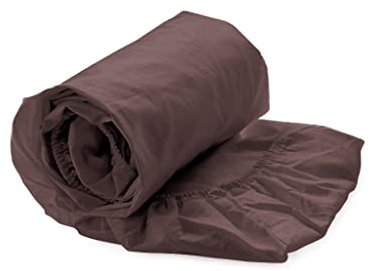 ZO! HOME Heckett and Lane Mako Satin 1 x Spannbettlaken 180 x 200 cm Elementi Marsala Brown