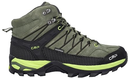 CMP Rigel Mid Trekking Shoes WP, Zapatos de Trekking Hombre, Kaki Acido, 41 EU