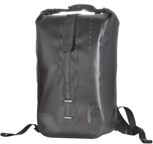 AFISHTOUR Mochila impermeable para hombres y mujeres – 25 L con cierre enrollable para motocicleta, kayak, rafting, canotaje, playa (negro), Negro -, Mochilas de viaje