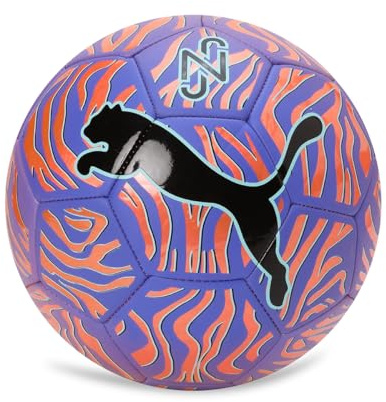 PUMA NEYMAR JR Graphic ball, Pelotas de entrenamiento Unisex adulto, Orange Poppy-PUMA Black, 3