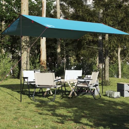 Tino Tech Tarp Outdoor Tent 400x294 cm Zeltunterlage für Ourdoor Camping Camping Zelt Plane Ultraleicht Camping Zeltplane Wasserdicht Tarp Zeltplane Tarp für Hängematte Polyester Blau