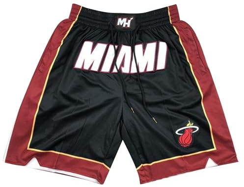 Miami Heat City Edition - Pantaloncini da uomo, estivi, per uomo all'aperto, uniformi con tasca, asciugatura rapida, pantaloni alla moda, pantaloncini corti sportivi per pallacanestro, Bronzo, XL
