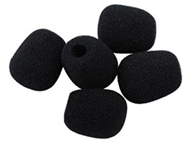 TOYANDONA Lot de 10 Bonnets Anti-Vent pour Microphone Cravate Mousse 10 MM de Diamètre 35 MM de Longueur pour Studios d'Enregistrement et Utilisation Professionnelle