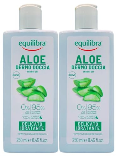 2x Dermo Doccia ALOE Delicato e Idratante, Ideale Per Una Detersione Quotidiana Di Tutto Il Corpo 250ml