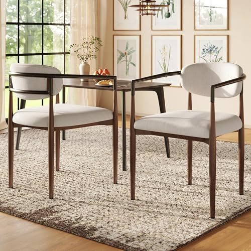 YAIXBNG Tela de lino de alta calidad (2 unidades), silla de comedor, silla de maquillaje, silla ligera de lujo de estilo moderno, silla moderna, silla ergonómica, diseño de pie ajustable