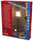 Konstsmide Weißer 3D Kunststoffstern, mit Standfuß, inkl. Dimmer und Memoryfunktion, 1 warm weiße Diode, 12V, Außen (IP44), 3,6W, schwarzes Kabel - 4465-270