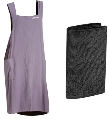 HDGSAFD Grembiule da Cucina Professionale - Pratico da Lavoro per Fiorista, Giardino, Carpenteria in Grigio, Taglia Unica