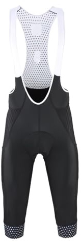 Completo Ciclismo Uomo Pantaloni da ciclismo 3/4 estivi anti-UV con imbottitura in gel di alta qualità, pantaloni da bici con bretelle 3/4, tinta unita, neri/grigi/blu, pantaloni da bicicletta primave