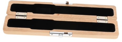 Toyvian 1st Premium Flute Box Praktisk Och Skyddande Flöjtfodral För Resor Stöttålig Och Repfria Unik Design i Naturfärg Flöjtstillbehör För Musikanter