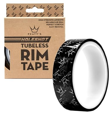 Peaty's Nastro Tubeless MTB per Cerchioni - 27 mm Fasce Antiforatura con Adesivo Avanzato e Pellicola Doppio Strato, Compatibile con Ruote Strada e MTB - Rotolo da 10 Metri