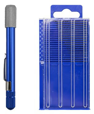 Mini étau avec 20 forets hélicoïdaux - Outils de perçage de précision pour œuvres d'art, sculpture et travail du bois