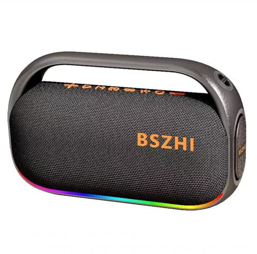 Altavoz Bluetooth de 80 W (Pico de 120 W), Potente, portátil, Resistente al Agua IPX6, inalámbrico, TWS, para Exteriores, Fiestas, Viajes y acampadas en la Playa, con luz, BT5.0, Tarjeta USB/TF, AUX.