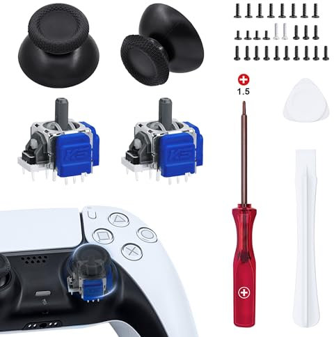 Mcbazel TMR Joysticks Électromagnétiques pour PS5 DualSense, Accessoires de Remplacement pour Manette PS5, Capuchons de Joysticks Inclus, Anti-Dérive