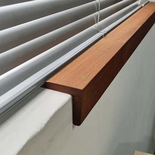 Protector De Alféizar De Ventana De Madera, Extensor De Alféizar con Veta De Madera Natural, Protector Decorativo para Hotel (90 X 4,5
