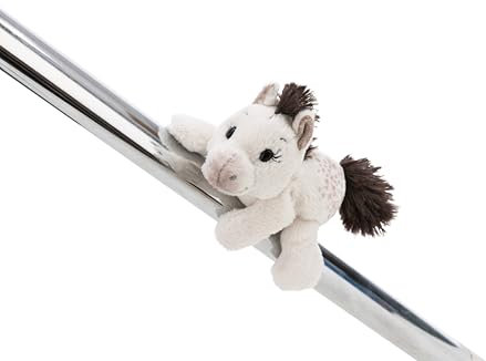 NICI MagNICI 62233 Horse Mony K. Pony, 12 cm, White, Cuddly Toy with Magnet, Plush Toy, Sticks to Metal Surfaces, Magnetic Boards and Bag Handles, Travel Companion, Great Gift Idea
