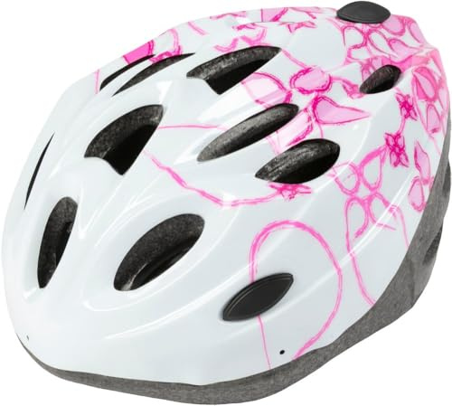 On Bike Casque de vélo rembourré Ajustable pour Fille Taille M 55-58 cm Panneau Avant aérodynamique Rose