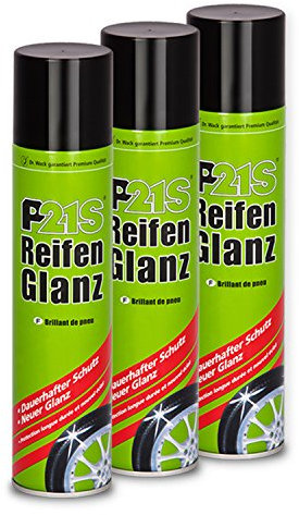 3X P21S Reifenglanzspray Wet Look Reifen Glanz Spray Dr.Wack Reifenpflege 400Ml