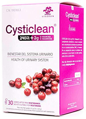 Cysticlean 240 Mg. D-Manosa 30 Sobres Para2, Arándano Rojo Americano, Negro