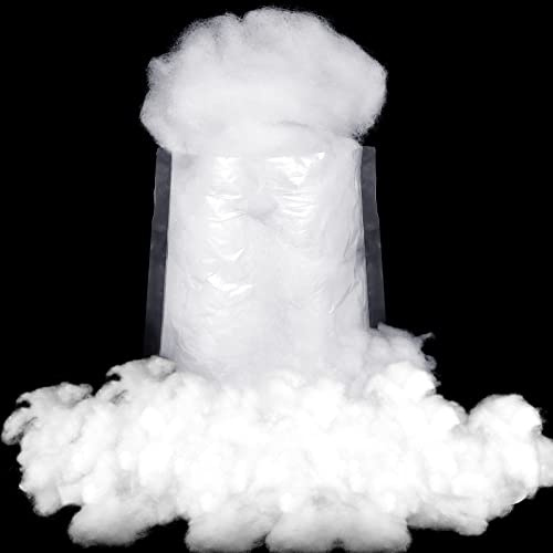 Riakrum Fake Snow Decor Artificial Fluffy Fiber Stuffing Fake White Snow for Tree Covering Home and Party Decorations(60 G)