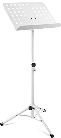 Gravity NS 411 W - Klassischer Notenständer, Höhenverstellung bis 1200 mm, weiß