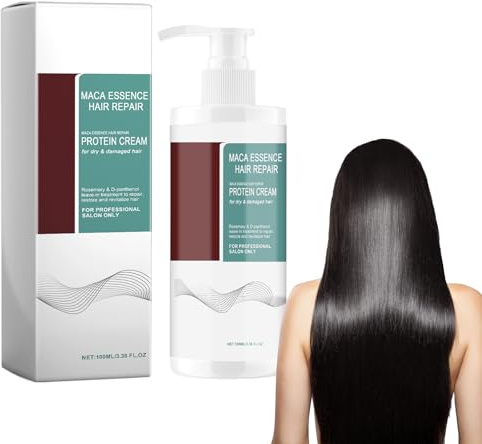 Acondicionador Pelo Hidratante Y Voluminizador, Crema Alisadora de Proteínas, Loción para Alisar el Cabello Crema Alisadora Sedosa y Brillante, para Cabellos Apagados y Sin Brillo