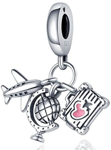 Pandach Damen Charm Anhänger für Armband 925 Sterling Silber Charms Beads passend für Armband und Halskette, Kompatibel mit Europäischen Armbänder für Frauen Mädchen C39