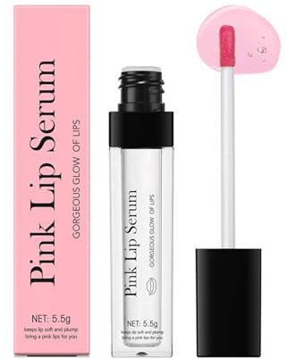 Pink Lip Serum, Pink Lip Serum Plumper, Magischer Farbwechsel Lipgloss, Hydrating Pink Lip Plumper, Color Changing Lip Oil, Rosa Lippenserum Lip Tint, Lang Anhaltender Feuchtigkeit