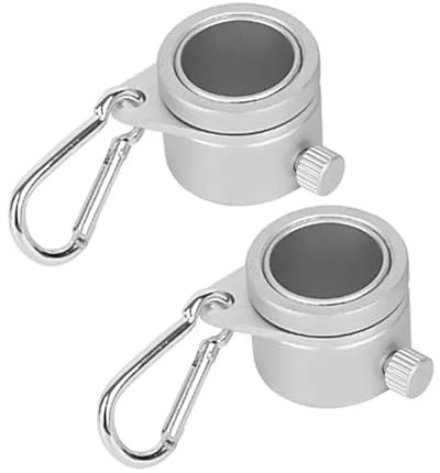 MWAHJU Anilla para Asta 2 uds., asta de Bandera de aleación de Aluminio, Anillos giratorios, Clip, Ojal antienvoltura, Kit de Anillos de Montaje for Piezas de mástil de 1 Pulgada