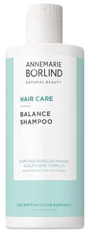 ANNEMARIE BÖRLIND Champú para el cuidado del cabello (250 ml) – Champú anticaspa, calmante y cuidado para cuero cabelludo sensible, irritado, alivia la picazón, vegano