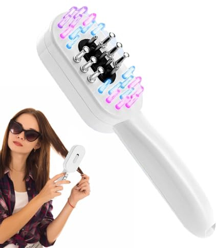 Spazzola Per Capelli Luce Rossa,Spazzola Luce Rossa Blu | Strumento Rinforzatore con Foro per Olio per Viaggio Casa Donne Adulte Ragazze
