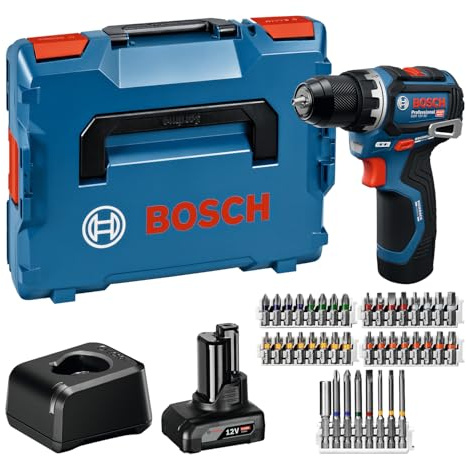 Bosch Professional 12V System sladdlös borrskruvdragare GSR 12V-32 (Advanced KickBack Control, borstlös motor, inkl. 2,0 Ah, 4,0 Ah, GAL 12V-20, tillbehör, Pick & Click-inlägg, L-BOXX)