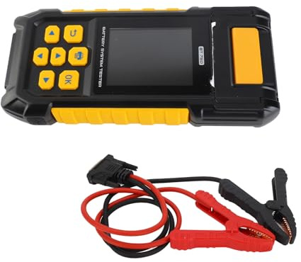 Walmeck Analyseur de Testeur de Batterie de Voiture Automobile Numérique 12 V avec Test D'analyseur D'imprimante pour la Charge de la Batterie, Prise en Charge de Plusieurs Langues pour