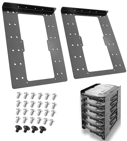YAODHAOD Soporte de montaje SSD/HDD de 2.5 a 3.5 pulgadas, carcasas de disco duro SSD de 6 capas para PC/NAS/servidor (2 piezas)