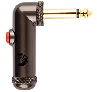 D'Addario DIY 1/4 Right Angle Plug with Latching Circuit Breaker Switch