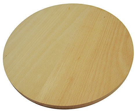 Tabla circular redonda de madera para cortar pizza de doble cara, 30 cm