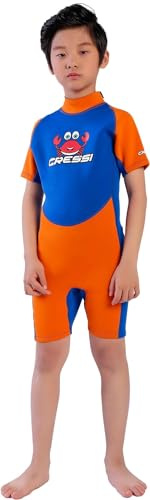 Cressi SMOBY Shorty Wetsuit Blue/Orange 9/10 Age