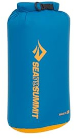SEA TO SUMMIT - Evac Dry Bag S 8L - Space Saving Waterproof Storage - Lightweight - Roll-Top - Recycled Fabric - Base Lash Point & D-Ring - For Backpacking - 19.9 x 16. x 39cm - TurkishTile Blue - 60g