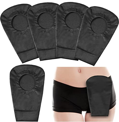 4 Pcs Black Ostomy Bag Cover Ostomy Pouch Cover Odor Control Stretchy Bag Washable Pouch Liner for Women Men Lightweight Care Protector Protective(2.36 Inch Diameter)