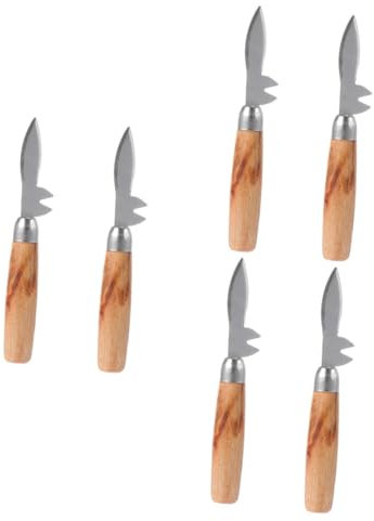Alipis 6 Pz Coltello da ostrica Kit Biscotti Apri di Frutti di Mare Apertura ostriche Apribarattoli ostriche sgusciatore di ostriche da Picnic Apri di Mare Pettine Coltello per ostriche